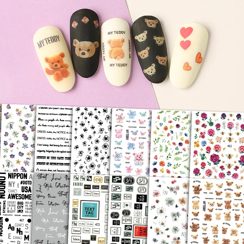 3D Nail Sticker Cute Teddy Bear Designs Letter Nail Art Decorations Stickers Waterproof Cartoon Nail Decals DIY Manicure Tips
3D Nail Sticker Cute Teddy Bear Designs Letter Nail Art Decorations Stickers Waterproof Cartoon Nail Decals DIY Manicure Tips
