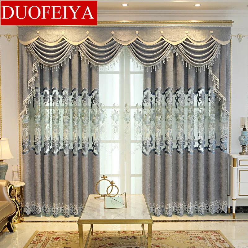 Semi Blackout Embroidered Tulle Living Room Grey Luxury European Curtains Bedroom Flower Pattern Curtains Tulle Windows
Semi Blackout Embroidered Tulle Living Room Grey Luxury European Curtains Bedroom Flower Pattern Curtains Tulle Windows