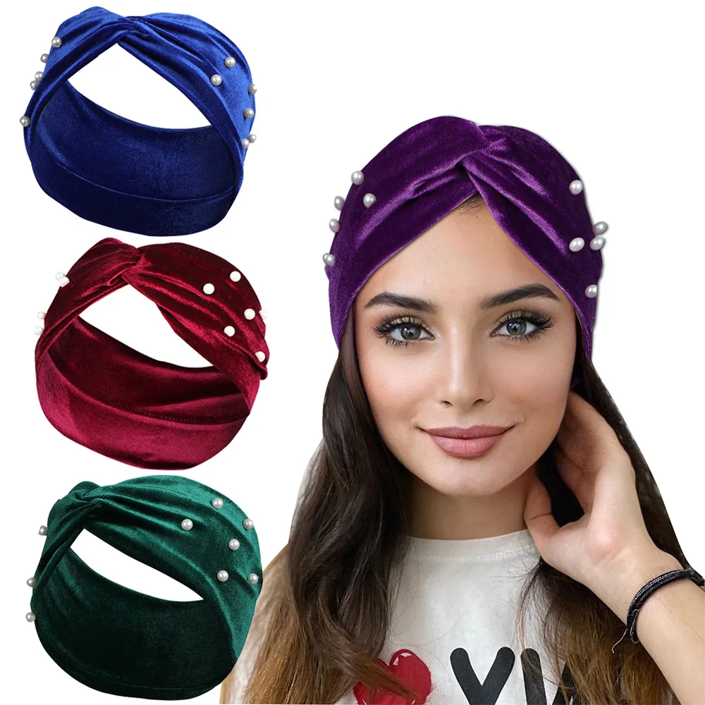1PCS New European and American Pure Color Gold Pearl Headband, Fashionable Elastic Knotted Cross-border Headband Headwear
1PCS New European and American Pure Color Gold Pearl Headband, Fashionable Elastic Knotted Cross-border Headband Headwear