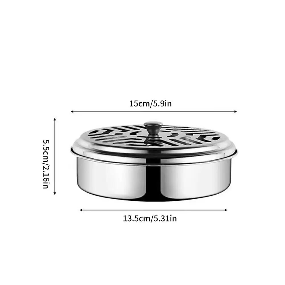 Stainless Steel Incense Coil Holder With Cover Camping Metal Coil Incense Burner #W0
Stainless Steel Incense Coil Holder With Cover Camping Metal Coil Incense Burner #W0