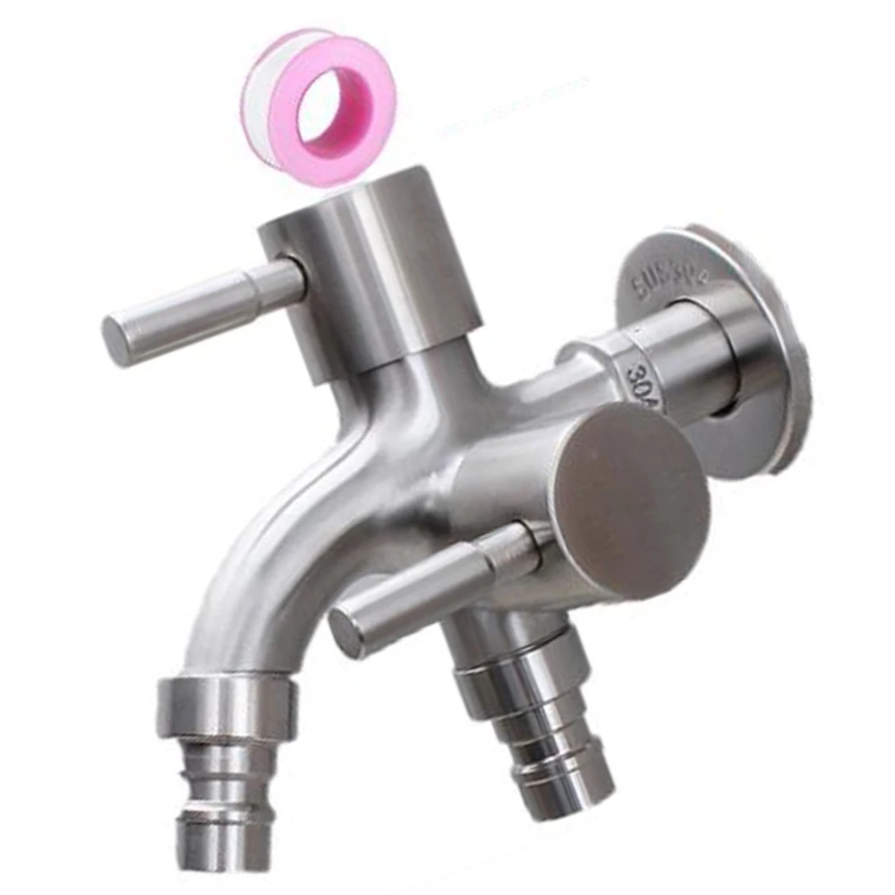 304 Stainless Steel Double Tap Multifunctional Two Way Tap One In Two Out Double Outlet Washing Machine Net Nozzle Faucet
304 Stainless Steel Double Tap Multifunctional Two Way Tap One In Two Out Double Outlet Washing Machine Net Nozzle Faucet