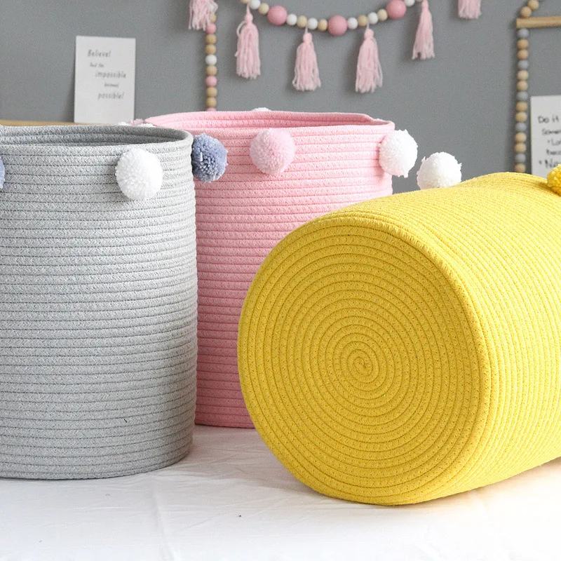 Magixun 1Pcs 3Colors Hand Woven for Sundries Storage Box Cotton Rope Laundry Basket Foldable for Household Multi Purpose
Magixun 1Pcs 3Colors Hand Woven for Sundries Storage Box Cotton Rope Laundry Basket Foldable for Household Multi Purpose