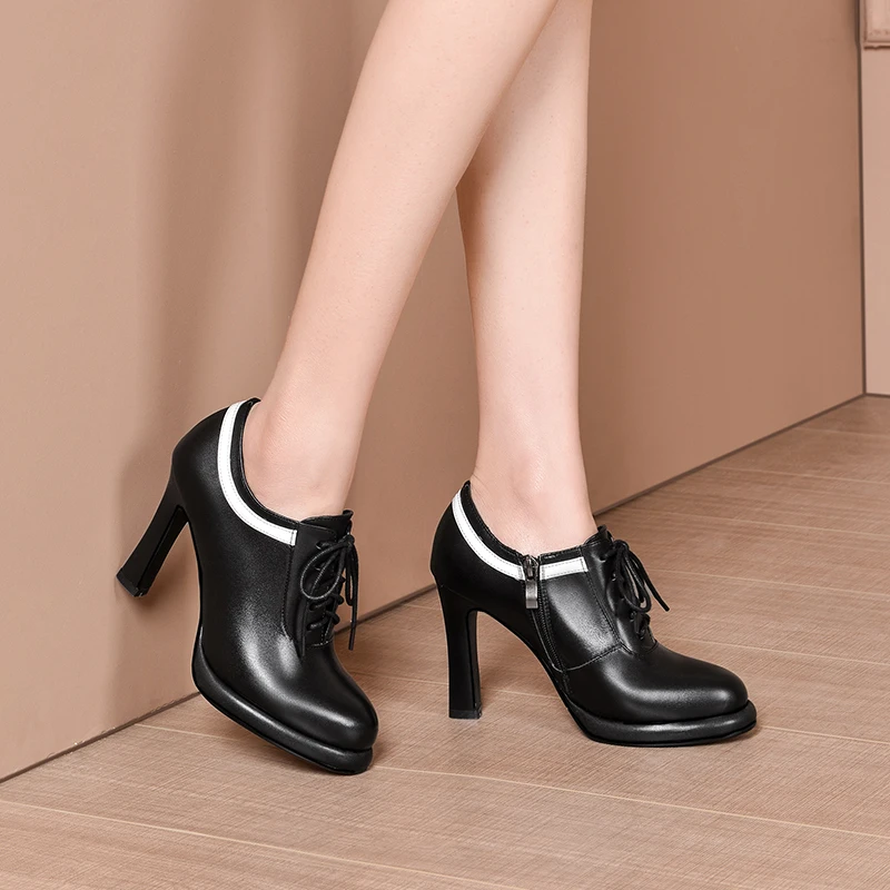 New Women Genuine Leather High Heels Party Wedding Shoes Woman Sexy thin Heels Prom Pumps Female Elegant Shoes
New Women Genuine Leather High Heels Party Wedding Shoes Woman Sexy thin Heels Prom Pumps Female Elegant Shoes