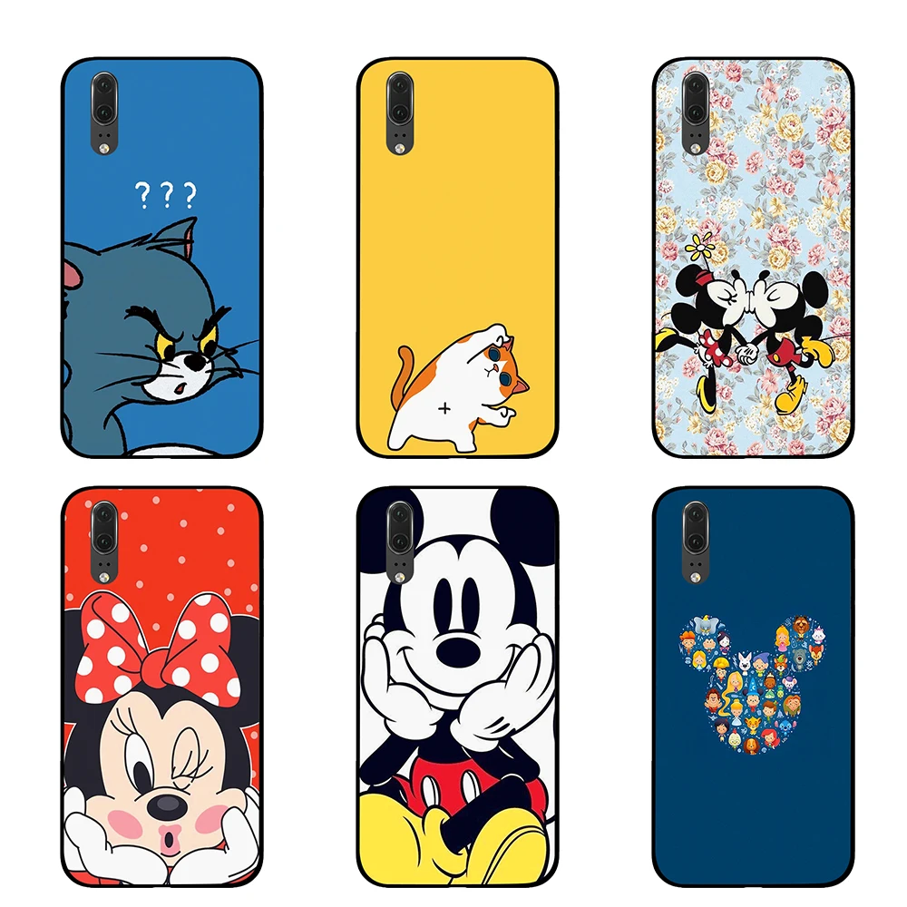 С Микки Маусом кошкой для Huawei Honor V9 V10 8 9 10 8X 5A 7A 5X Play Lite TPU чехол телефона | Мобильные