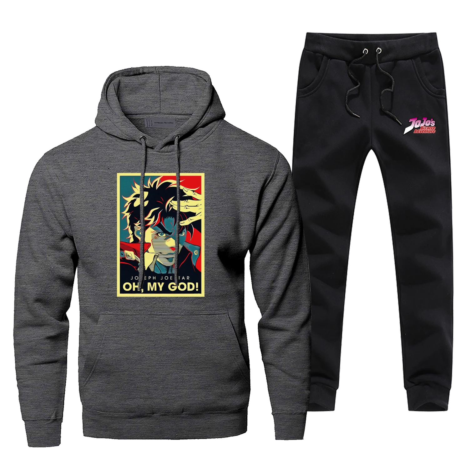 Jojos Bizarre Adventure Hoodies Pants Sets Joseph Joestar Oh My God Sweatshirts Men Crewneck Pullover Suit Sweatpant Tracksuits
Jojos Bizarre Adventure Hoodies Pants Sets Joseph Joestar Oh My God Sweatshirts Men Crewneck Pullover Suit Sweatpant Tracksuits