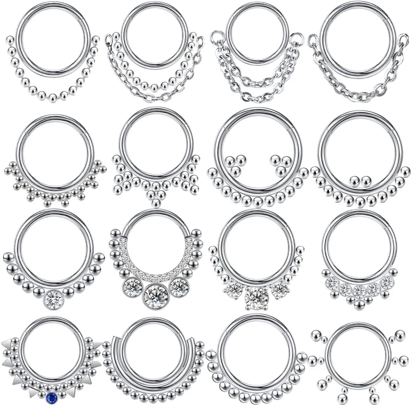 ZS 16G Stainless Steel Septum Ring Chain Hoop Earring Women Nose Ring Crystal Septum Piercing Jewelry Helix Cartilage Earring
ZS 16G Stainless Steel Septum Ring Chain Hoop Earring Women Nose Ring Crystal Septum Piercing Jewelry Helix Cartilage Earring