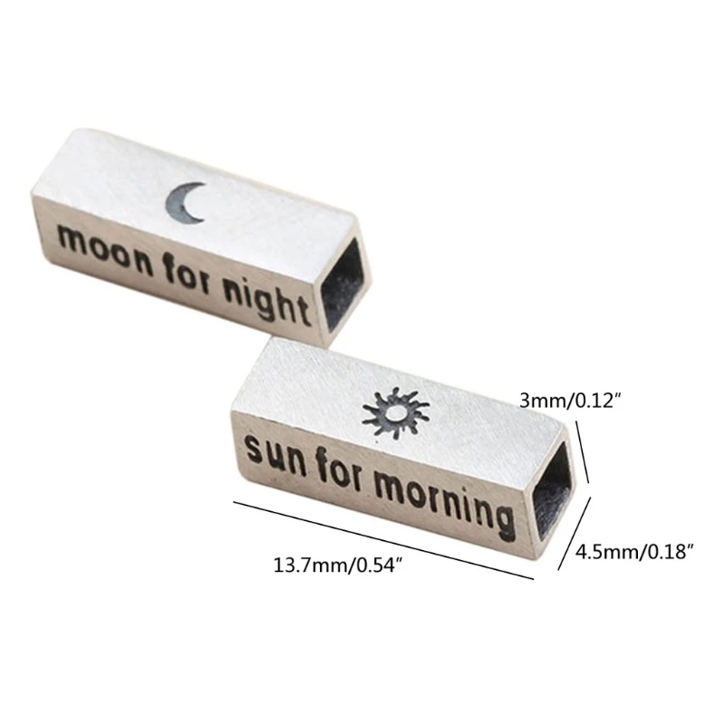 2Pc S925 Silver Sun and Moon Lover Tube Bead for Him and Her Moon Sun Charm Bracelet Beading Beads Unisex Jewelry Making
2Pc S925 Silver Sun and Moon Lover Tube Bead for Him and Her Moon Sun Charm Bracelet Beading Beads Unisex Jewelry Making