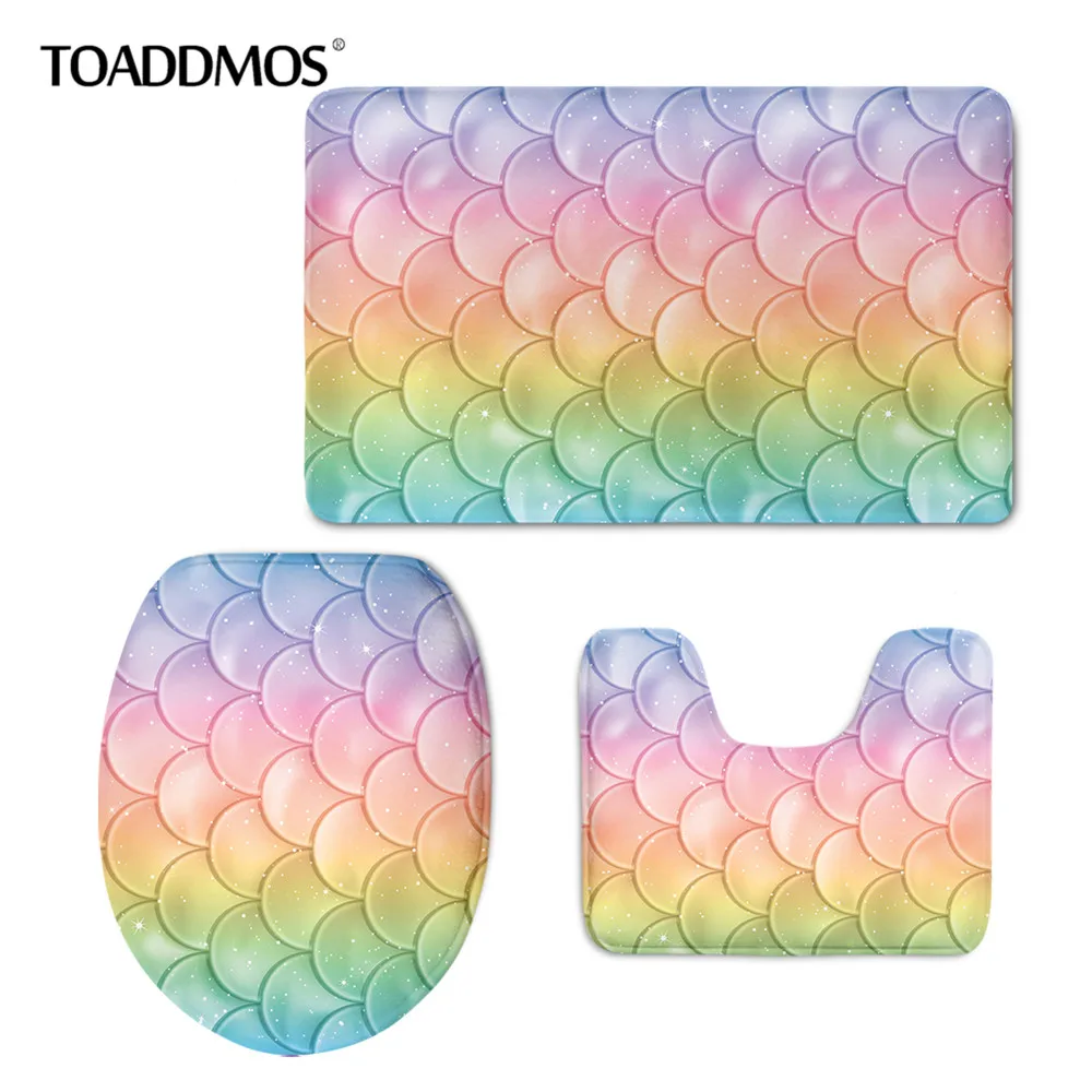 TOADDMOS Gradient Style Mermaid Printed Bathroom Ground Mat Decorative Home Accessories 3pcs/Set Toilet Seat Cover Anti-slip Rug
TOADDMOS Gradient Style Mermaid Printed Bathroom Ground Mat Decorative Home Accessories 3pcs/Set Toilet Seat Cover Anti-slip Rug