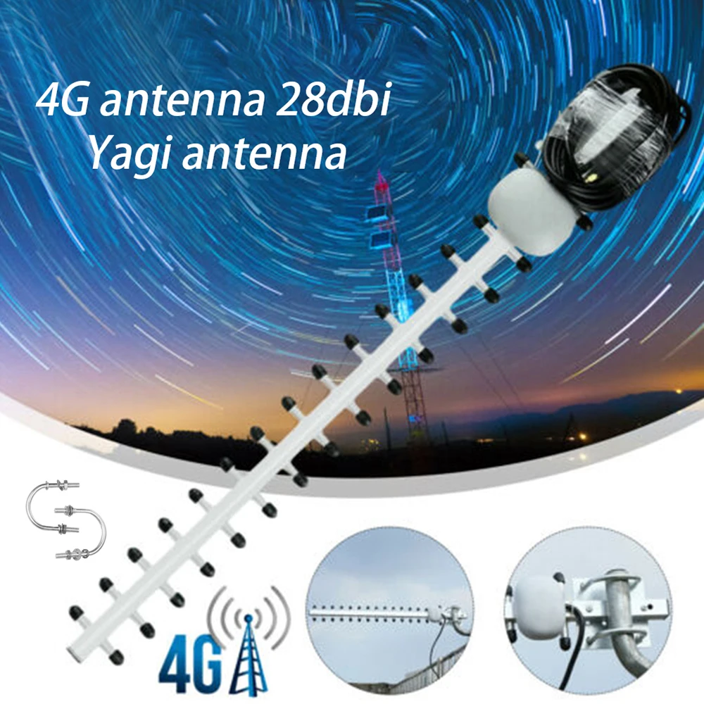 4G 28dbi Antenna SMA Male WIFI Signal Booster Amplifier LTE 4G Outdoor Directional Booster Yagi Antenna Modem RG58 1.5m
4G 28dbi Antenna SMA Male WIFI Signal Booster Amplifier LTE 4G Outdoor Directional Booster Yagi Antenna Modem RG58 1.5m