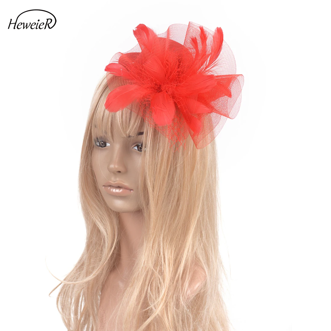 Women Fascinator Handmade Feathers Red Top Hat Hair Clip Cocktail Wedding Party Black/Red Hairpiece Headdress Lady Accessory
Women Fascinator Handmade Feathers Red Top Hat Hair Clip Cocktail Wedding Party Black/Red Hairpiece Headdress Lady Accessory
