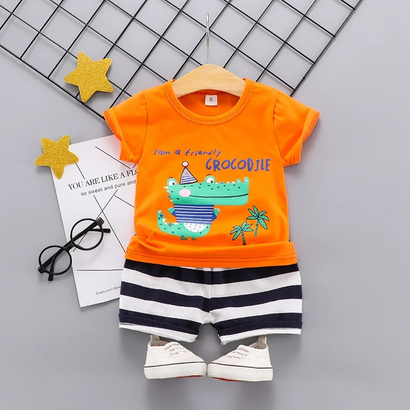 Summer Baby Boys Clothes Cartoon short sleeve+shorts two-piece Kids Clothes Casual
Summer Baby Boys Clothes Cartoon short sleeve+shorts two-piece Kids Clothes Casual