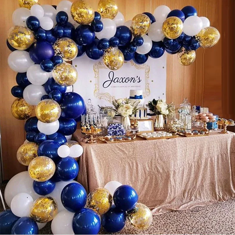 130pcs/set White Gold Confetti Balloon Garland Kit Luminous Blue Balloon Arch For Adult Wedding Party Shower Decoration Backdrop
130pcs/set White Gold Confetti Balloon Garland Kit Luminous Blue Balloon Arch For Adult Wedding Party Shower Decoration Backdrop