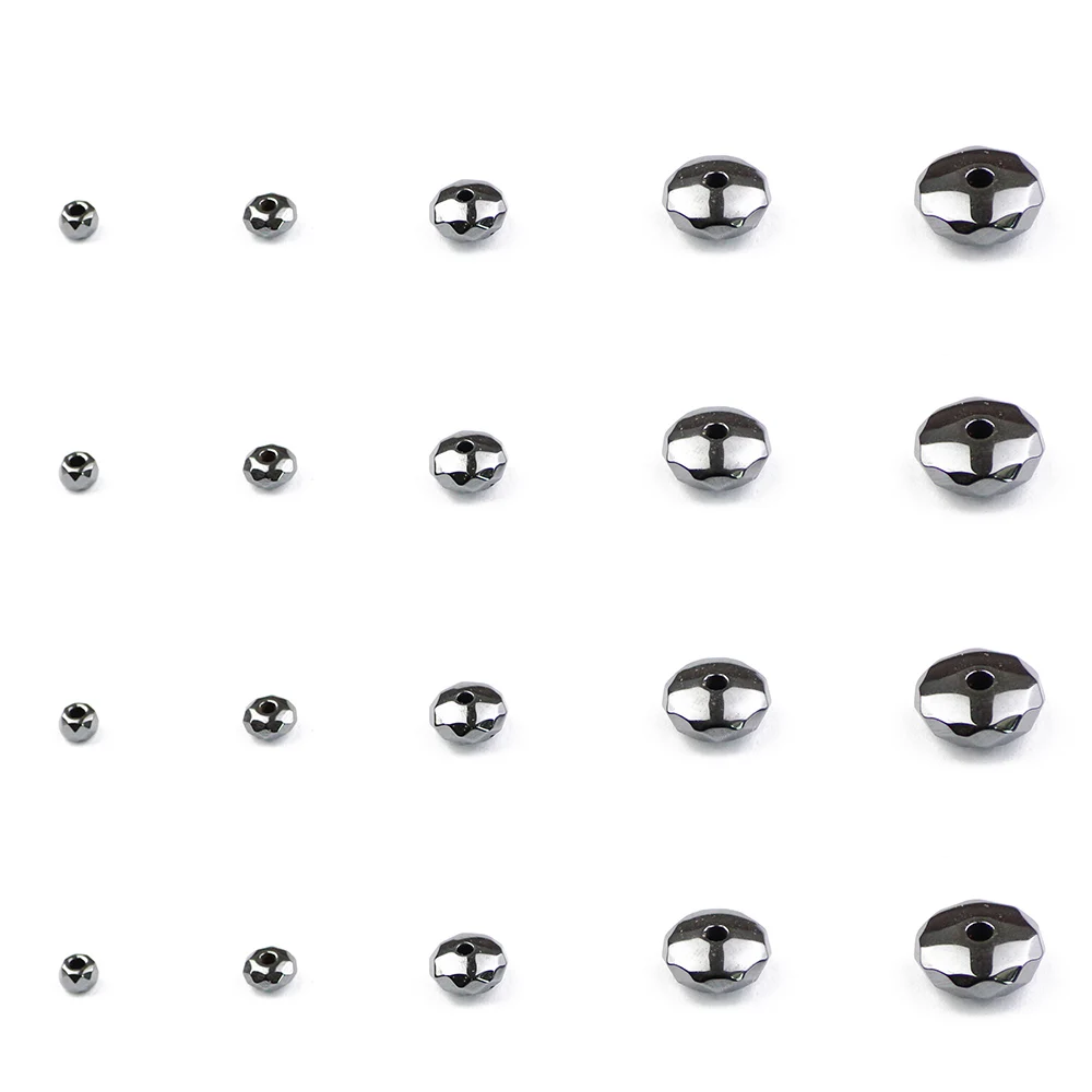 RBFHYER 3/4/6/8/10MM natural stone hematite black faceted oblate loose beads, used for jewelry making DIY bracelet Accessories 
RBFHYER 3/4/6/8/10MM natural stone hematite black faceted oblate loose beads, used for jewelry making DIY bracelet Accessories