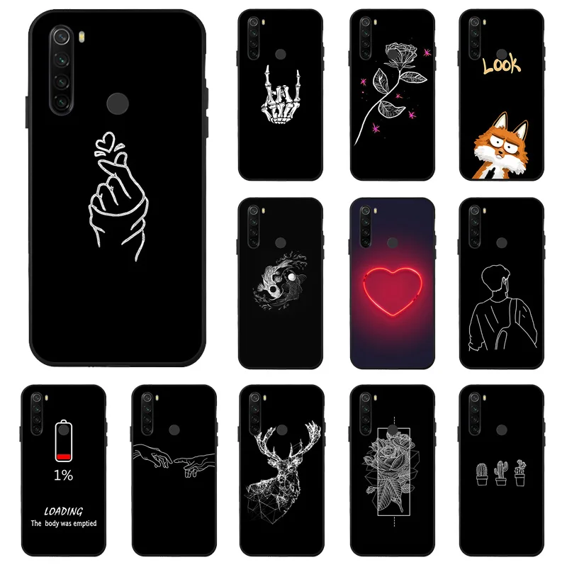 Черный окрашенный чехол для Xiaomi Redmi Note 8 7 9 Pro 8T 8A 9S Mi 9T A3 Poco F2 10 Lite чехлы | Мобильные