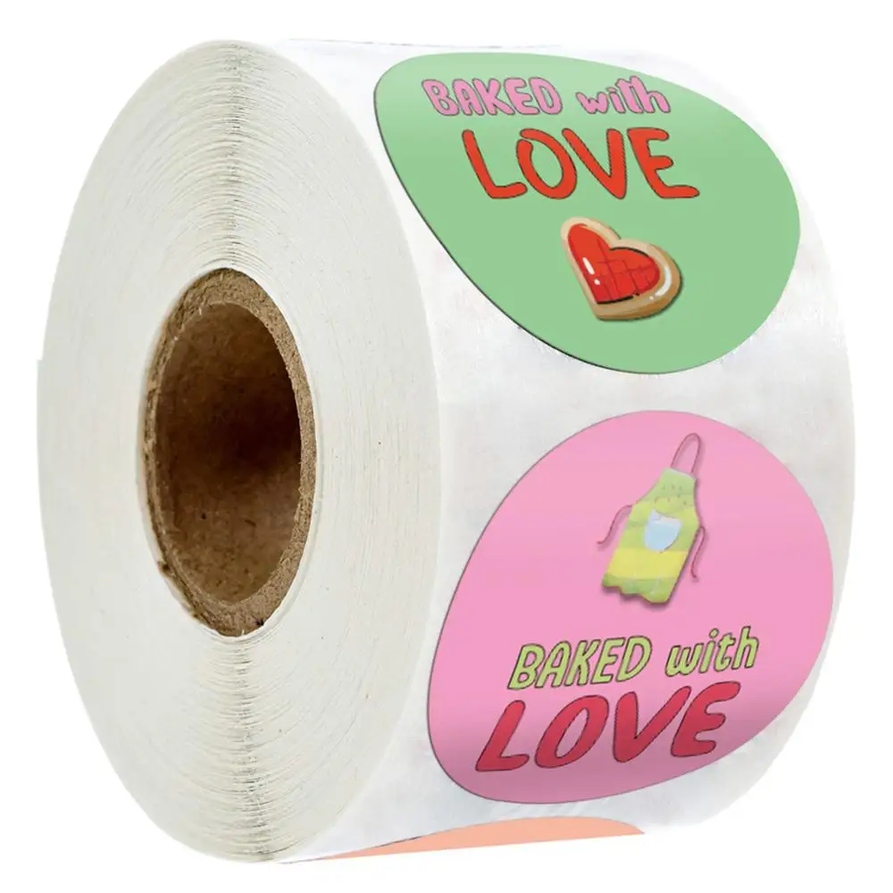 50-500pcs round "Baked with love" Stickers seal labels Cake sticker for Package decorate handmade sticker stationery supplies
50-500pcs round "Baked with love" Stickers seal labels Cake sticker for Package decorate handmade sticker stationery supplies