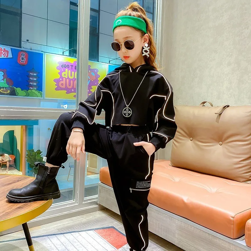 Kids Classic Sports Sets Spring Autumn New Korean Black Outfits Long Sleeve Hoodies & Pants Teenage Child Costume 12 13 14 Years
Kids Classic Sports Sets Spring Autumn New Korean Black Outfits Long Sleeve Hoodies & Pants Teenage Child Costume 12 13 14 Years
