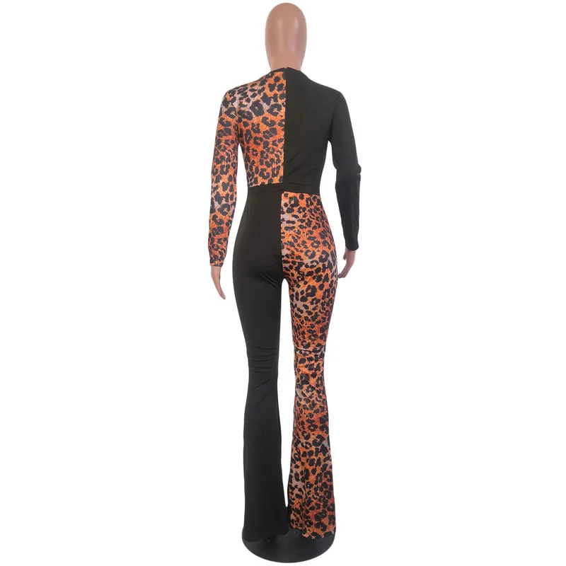 Cheetah Leopard Print Sexy Bodycon Romper Women O Neck Full Sleeve Club Party Jumpsuit Spring Color Block Spliced Long Bodysuit
Cheetah Leopard Print Sexy Bodycon Romper Women O Neck Full Sleeve Club Party Jumpsuit Spring Color Block Spliced Long Bodysuit