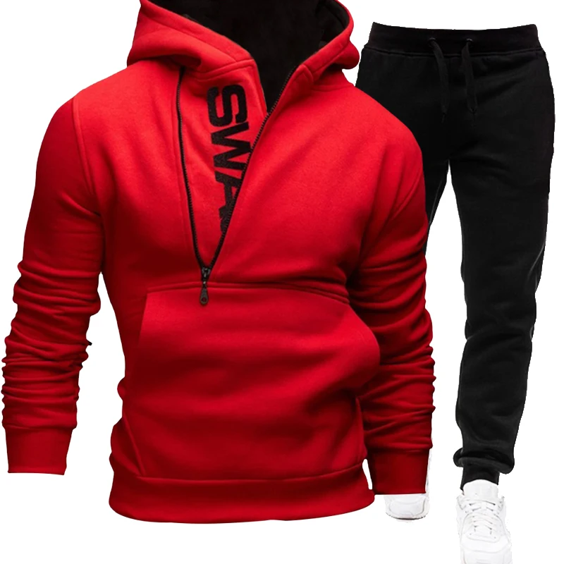 Men's Sportswear Two-Piece Red Men's Letter Hoodie And Black Trousers Suit Fashion Men's Jogging Track Suit Sets Men's Sets
Men's Sportswear Two-Piece Red Men's Letter Hoodie And Black Trousers Suit Fashion Men's Jogging Track Suit Sets Men's Sets