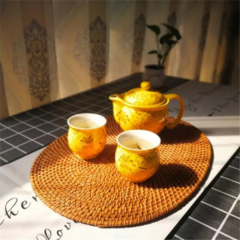 Rattan Woven Coaster Multi-Use Heat Insulation Tableware Pad Non-slip Table Pad Round Bowl Mat Tea Cup Mat Home Kitchen Supplies
Rattan Woven Coaster Multi-Use Heat Insulation Tableware Pad Non-slip Table Pad Round Bowl Mat Tea Cup Mat Home Kitchen Supplies