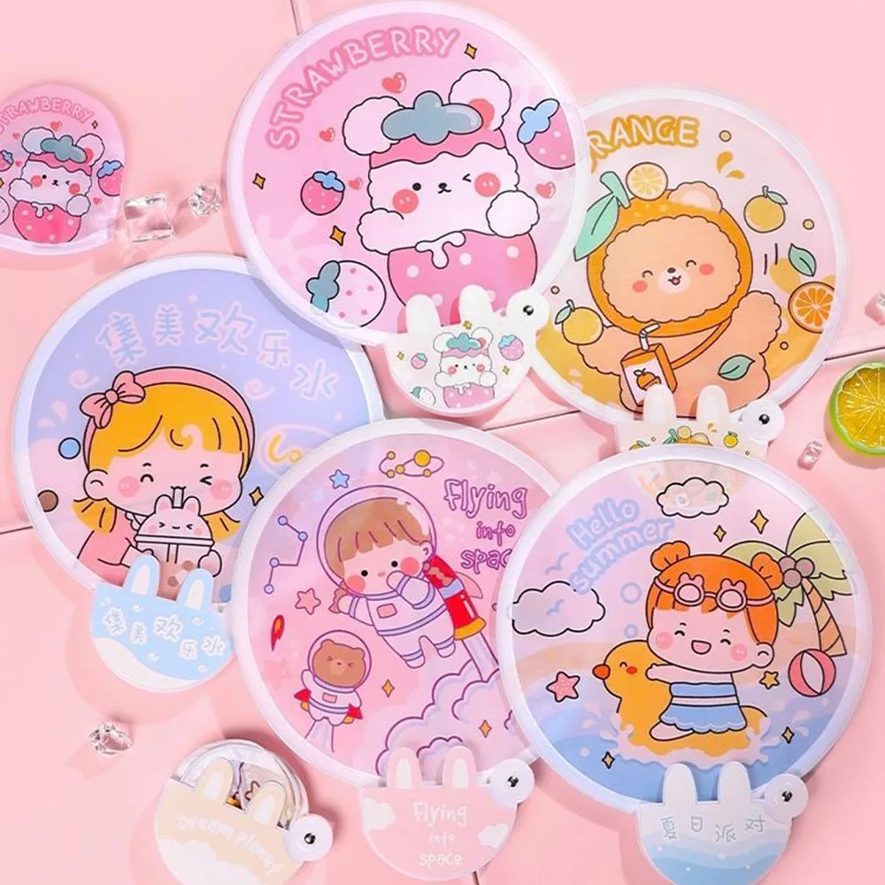 Collapsible Fan Creative Summer Small Fresh Cute Cartoon Portable Cool Fan Hand Fan Round Plastic Pocket Fan New 
Collapsible Fan Creative Summer Small Fresh Cute Cartoon Portable Cool Fan Hand Fan Round Plastic Pocket Fan New