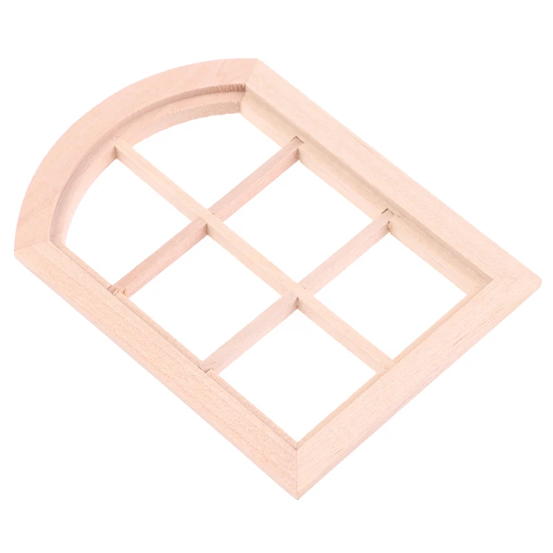 1:12 Dollhouse Miniature Wooden Six squares Arched Window Model Furniture Accessories | Игрушки и хобби