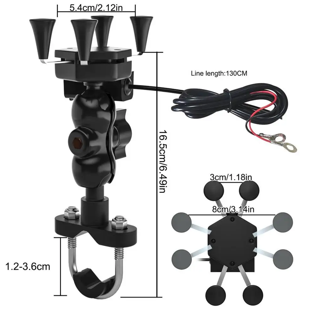Motorcycle Mobile Phone Holder Rechargeable Double Tap Buckle Adjustable Electric Motorcycle Mobile Phone Holder
Motorcycle Mobile Phone Holder Rechargeable Double Tap Buckle Adjustable Electric Motorcycle Mobile Phone Holder