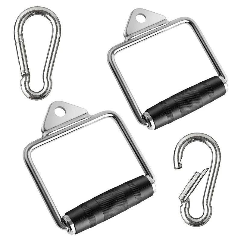 Gym D Handle Pull Down Cable Attachment Set Non-Slip Tricep Grip Pulley Exercise Handles with Rubber Grip for Gym Home 
Gym D Handle Pull Down Cable Attachment Set Non-Slip Tricep Grip Pulley Exercise Handles with Rubber Grip for Gym Home