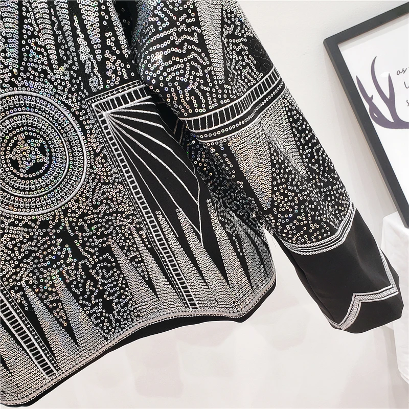 CHICEVER Embroidery Jackets For Women O Neck Long Sleeve Loose Streetwear Sequined Coats Female Tide Clothing 2021 Fashionable
CHICEVER Embroidery Jackets For Women O Neck Long Sleeve Loose Streetwear Sequined Coats Female Tide Clothing 2021 Fashionable