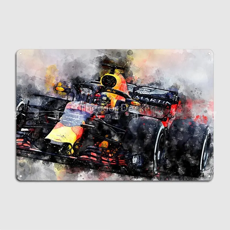 Max Verstappens F1 Metal Plaque Poster Cinema Garage Pub Custom Wall Tin Sign | Дом и сад