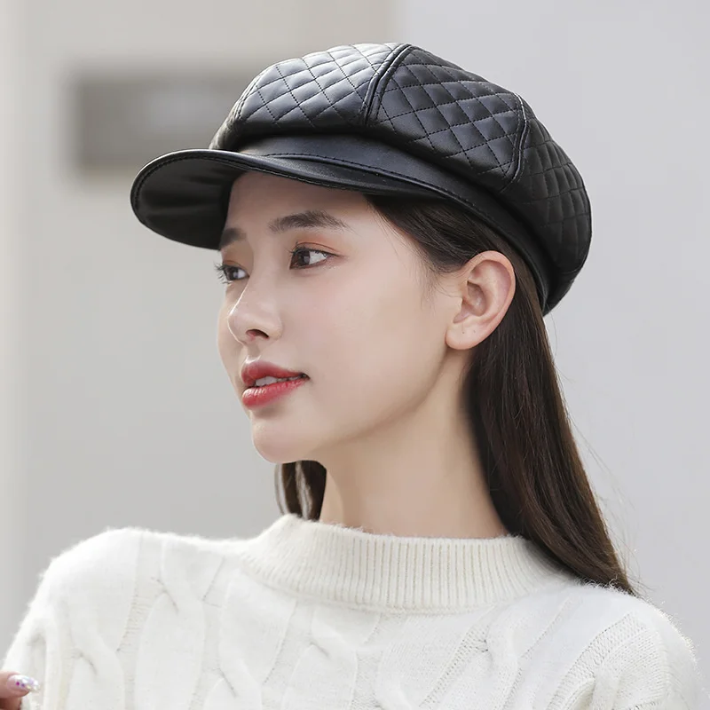 Сеточная красная восьмиугольная шляпа из искусственной кожи Женский Универсальный Британский берет осень-зима Модная студенческая кожана...
Сеточная красная восьмиугольная шляпа из искусственной кожи Женский Универсальный Британский берет осень-зима Модная студенческая кожана...