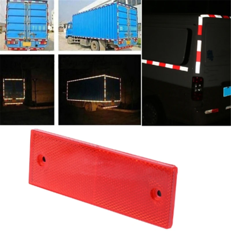 Practical Safety Warning Reflective Plate Reflector Stickers White Red Reflectors Car Exterior Accessories
Practical Safety Warning Reflective Plate Reflector Stickers White Red Reflectors Car Exterior Accessories