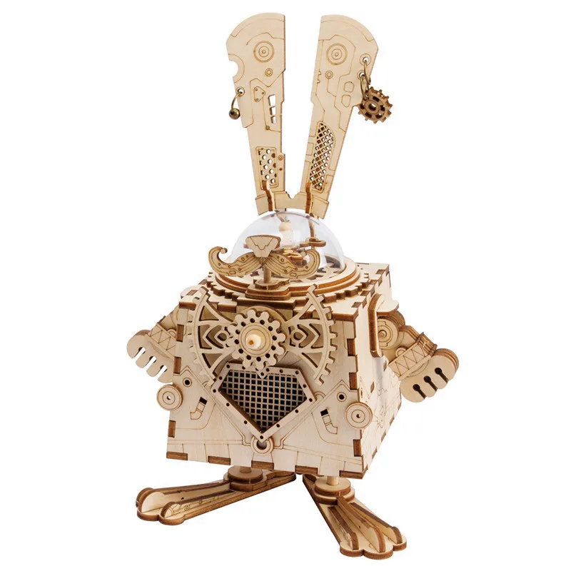 JXM Kids Educational Creative Toy DIY Steampunk Rabbit Wooden Puzzle Game Assembly Music Box Toy Gift for Children Teens Adult
JXM Kids Educational Creative Toy DIY Steampunk Rabbit Wooden Puzzle Game Assembly Music Box Toy Gift for Children Teens Adult