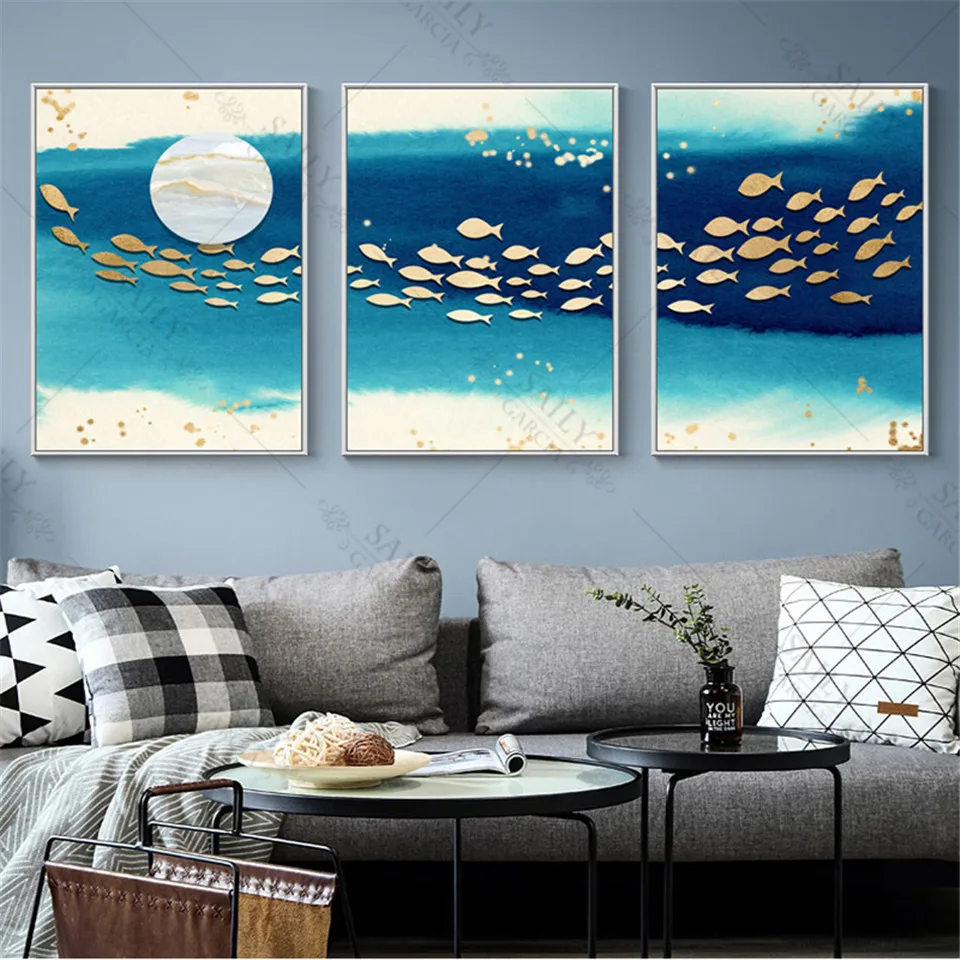 Abstract Blue Fish Animals Posters Nordic Seascape Wall Art Picture for Living Room Bedroom Decoration Canvas Art Print Posters
Abstract Blue Fish Animals Posters Nordic Seascape Wall Art Picture for Living Room Bedroom Decoration Canvas Art Print Posters