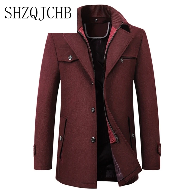 Winter New Men Wool Blends Coats Slim Fit Thick Men Woolen Overcoat Casual Warm Windbreaker Jacket Male Brand Clothing
Winter New Men Wool Blends Coats Slim Fit Thick Men Woolen Overcoat Casual Warm Windbreaker Jacket Male Brand Clothing