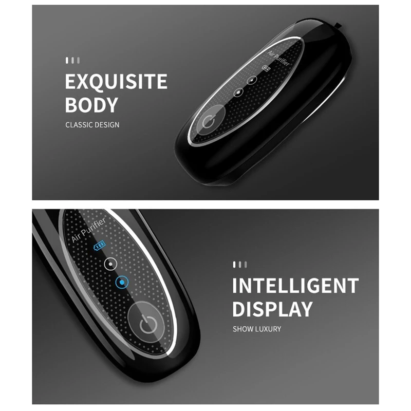 Personal Wearable Mini Portable Two-Speed Adjustable 1100 MAh Battery Negative Ion Lavalier Hanging Neck Purifier
Personal Wearable Mini Portable Two-Speed Adjustable 1100 MAh Battery Negative Ion Lavalier Hanging Neck Purifier