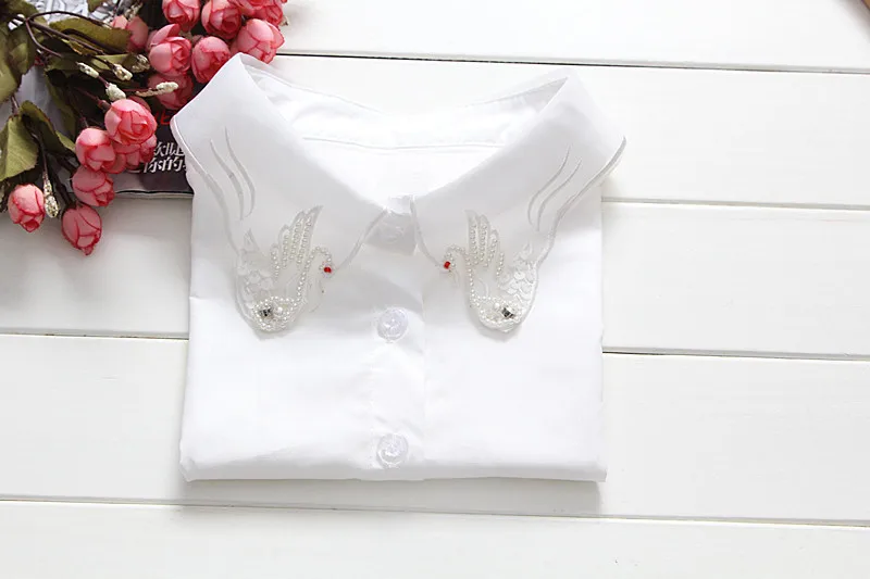 Women Shirt Fake Collar Embroidery Sewing Detachable False Collar Blouse Lapel Elastic Collar Tie Women Clothes Accessories
Women Shirt Fake Collar Embroidery Sewing Detachable False Collar Blouse Lapel Elastic Collar Tie Women Clothes Accessories
