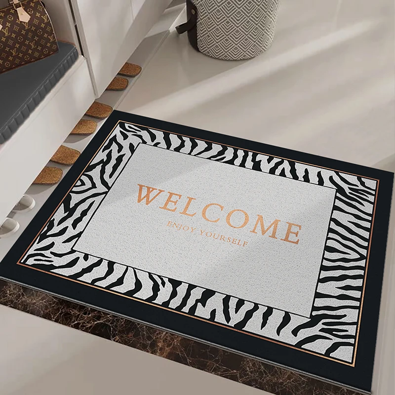 Zebra Pattern Door Mat PVC Silk Loop Mat Kitchen Mat Dust Non-slip Hallway Porch Carpet Livingroom Rug Livingroom Bathroom Mat
Zebra Pattern Door Mat PVC Silk Loop Mat Kitchen Mat Dust Non-slip Hallway Porch Carpet Livingroom Rug Livingroom Bathroom Mat