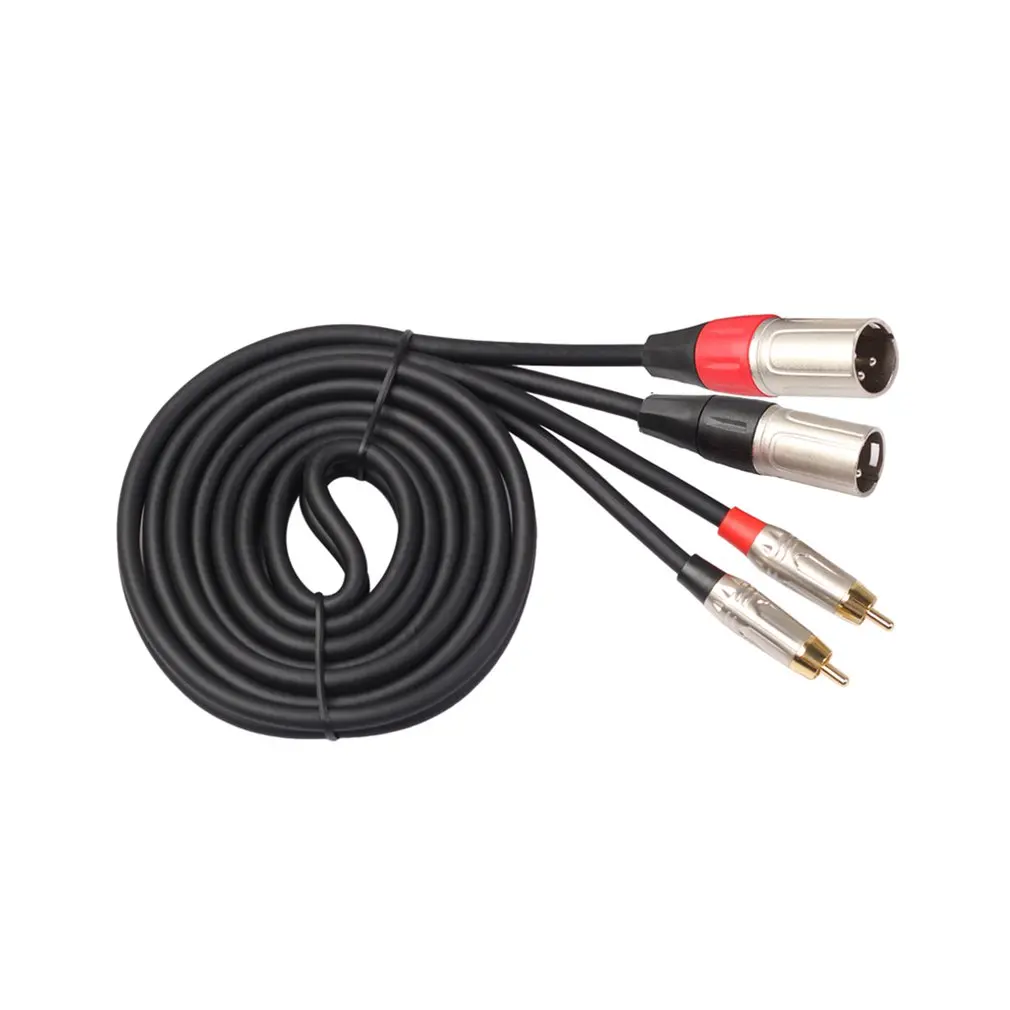 2RCA Copper Double Revolution Cannon Male Audio Durable Mixer Audio Cable Amplifier Mixer Durable Cable 1.8/3M
2RCA Copper Double Revolution Cannon Male Audio Durable Mixer Audio Cable Amplifier Mixer Durable Cable 1.8/3M
