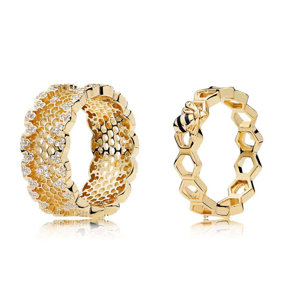 925 Sterling Silver Ring Charms Gold Color Honeycomb Bee Series Diy Women 925 Ring For Women Jewelry
925 Sterling Silver Ring Charms Gold Color Honeycomb Bee Series Diy Women 925 Ring For Women Jewelry