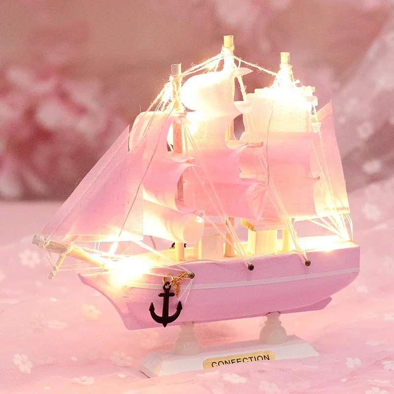 Wooden Sailboat Model Decoration Ornaments Caribbean Black Pearl Pirate Ship Desktop Crafts With Led String Lights
Wooden Sailboat Model Decoration Ornaments Caribbean Black Pearl Pirate Ship Desktop Crafts With Led String Lights