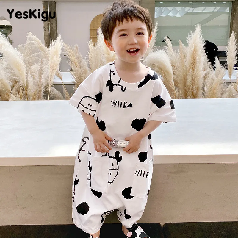 Children Pajama jumpsuits Kids Boys Girls Cartoon Cow Printing Pyjamas Cute Child One-piece Loose Sleepwear Leisure Wear
Children Pajama jumpsuits Kids Boys Girls Cartoon Cow Printing Pyjamas Cute Child One-piece Loose Sleepwear Leisure Wear