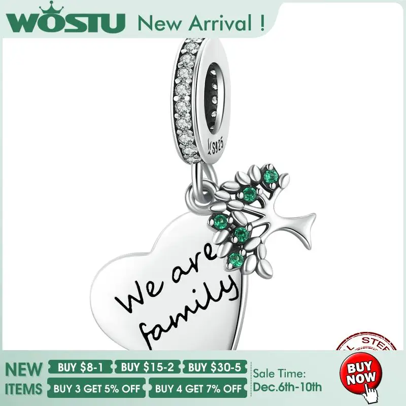WOSTU 925 Sterling Silver Newest Love Heart Tag Tree Of Life Zircon Charms Beads Fit For Original Necklace DIY Bracelets FIC2104
WOSTU 925 Sterling Silver Newest Love Heart Tag Tree Of Life Zircon Charms Beads Fit For Original Necklace DIY Bracelets FIC2104