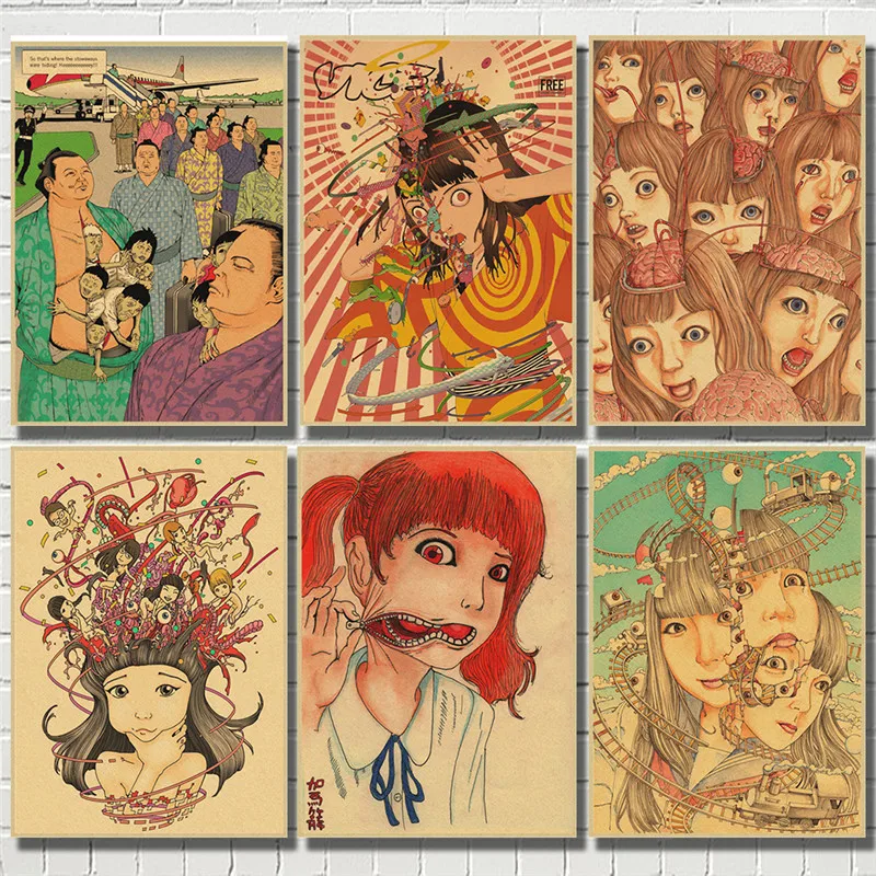 Shintaro Kago, ужасная комиксная серия, искусственная бумага, украшение для гостиной
Shintaro Kago, ужасная комиксная серия, искусственная бумага, украшение для гостиной