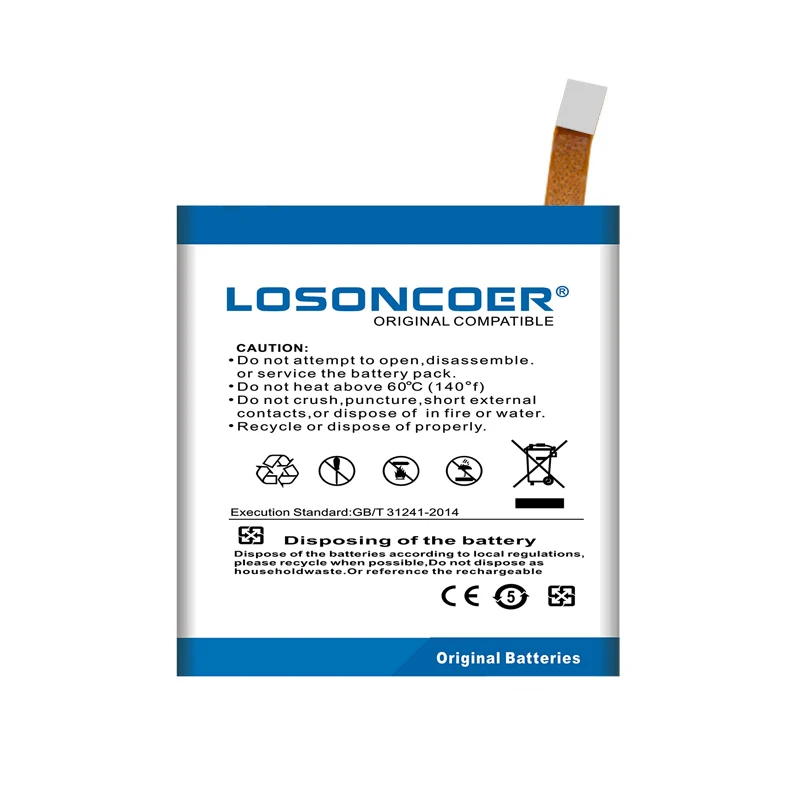 Аккумулятор LOSONCOER KW88 550 мАч для смарт-часов kingwear KW99 Pro | Мобильные телефоны и