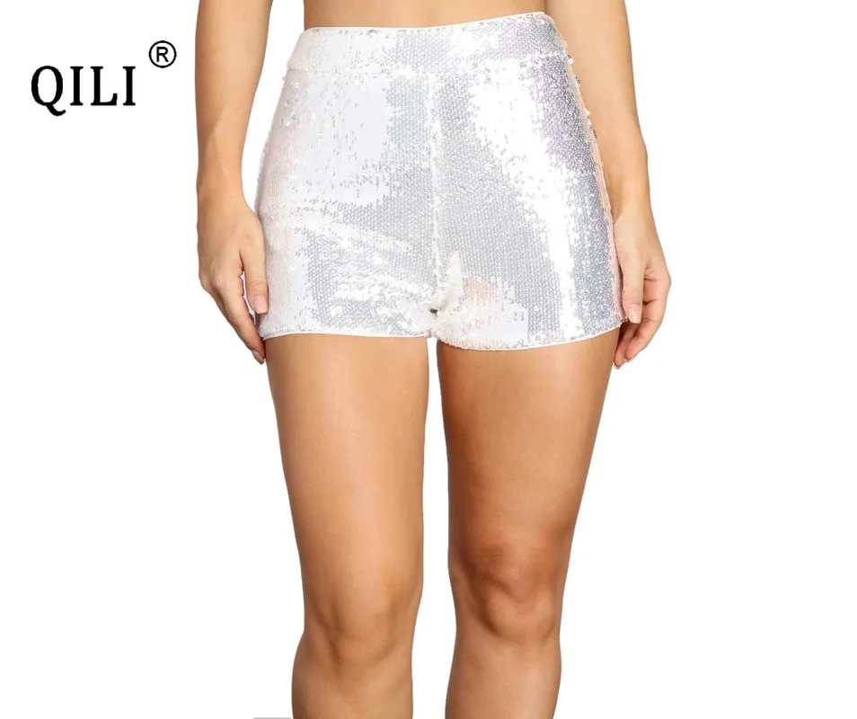 QILI Women Sequined Shorts White Rear Zipper Skinny Sequin Shorts Womens High Street Shorts XXL
QILI Women Sequined Shorts White Rear Zipper Skinny Sequin Shorts Womens High Street Shorts XXL