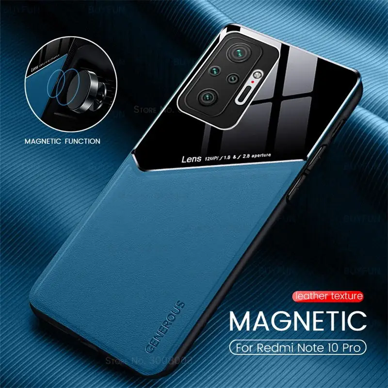 Redmy Note10 Pro Case Leather Texture Car Magnetic Holder Cover for Xiaomi Redmi Note 10 Pro 10s 10t Soft Frame Shockproof Coque
Redmy Note10 Pro Case Leather Texture Car Magnetic Holder Cover for Xiaomi Redmi Note 10 Pro 10s 10t Soft Frame Shockproof Coque