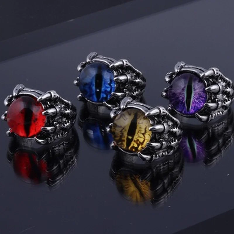Punk Black Lizard Eyes Wolf paw Demon evil Eye Rings For Men or Women Rings Gothic Punk Hip Hop jewelry
Punk Black Lizard Eyes Wolf paw Demon evil Eye Rings For Men or Women Rings Gothic Punk Hip Hop jewelry
