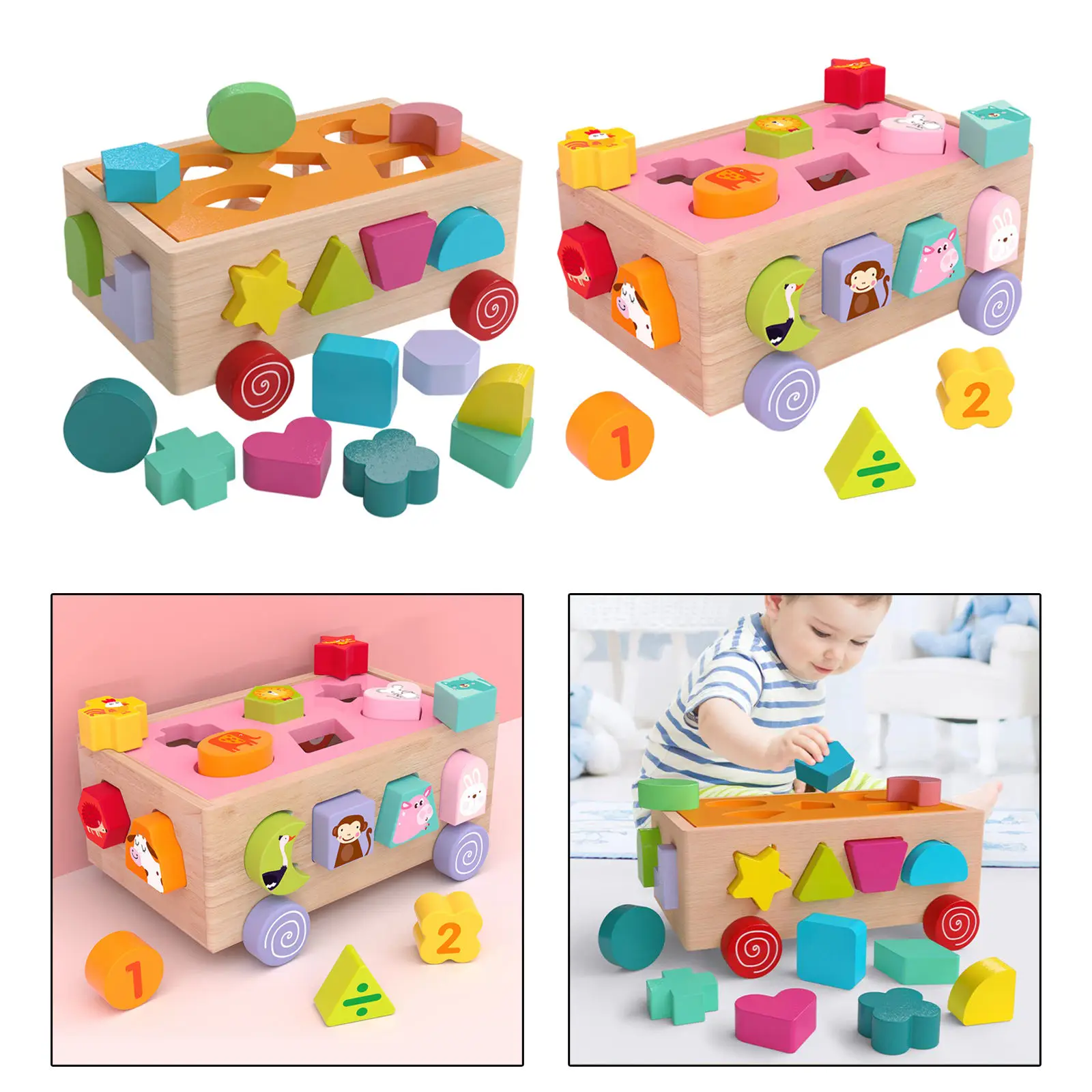Shape Sorting Cube Color Recognition Build Bricks for Kids 2 3 Years Old Toddlers
Shape Sorting Cube Color Recognition Build Bricks for Kids 2 3 Years Old Toddlers