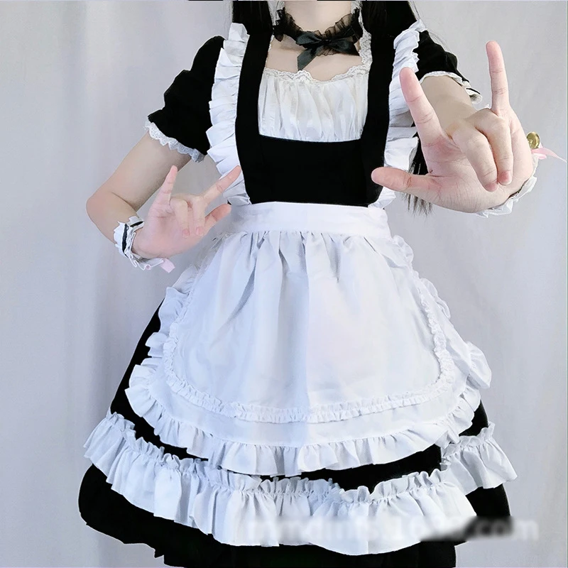 New Arrival Anime Black Cute Lolita French Maid Cosplay Costume Dress Girls Women Waitress Maid Party Stage Costumes Dress Up
New Arrival Anime Black Cute Lolita French Maid Cosplay Costume Dress Girls Women Waitress Maid Party Stage Costumes Dress Up