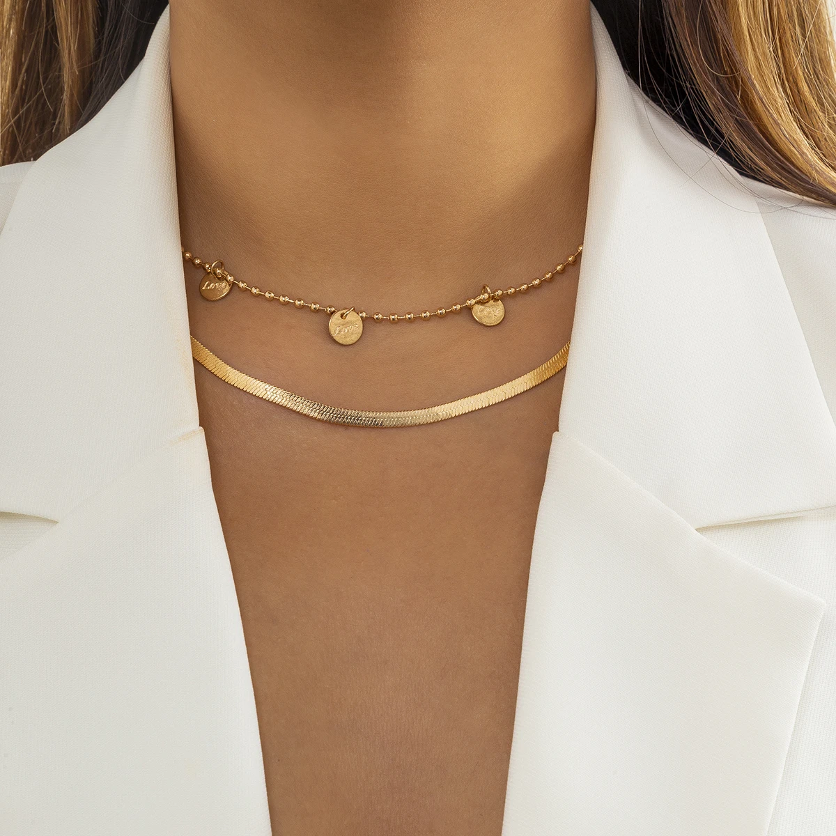 Punk Fashion Geometric Round Pendant Necklace For Women Hip Hop Iron Beads Chain Flat Blade Snake Chains Choker Necklace Jewelry
Punk Fashion Geometric Round Pendant Necklace For Women Hip Hop Iron Beads Chain Flat Blade Snake Chains Choker Necklace Jewelry